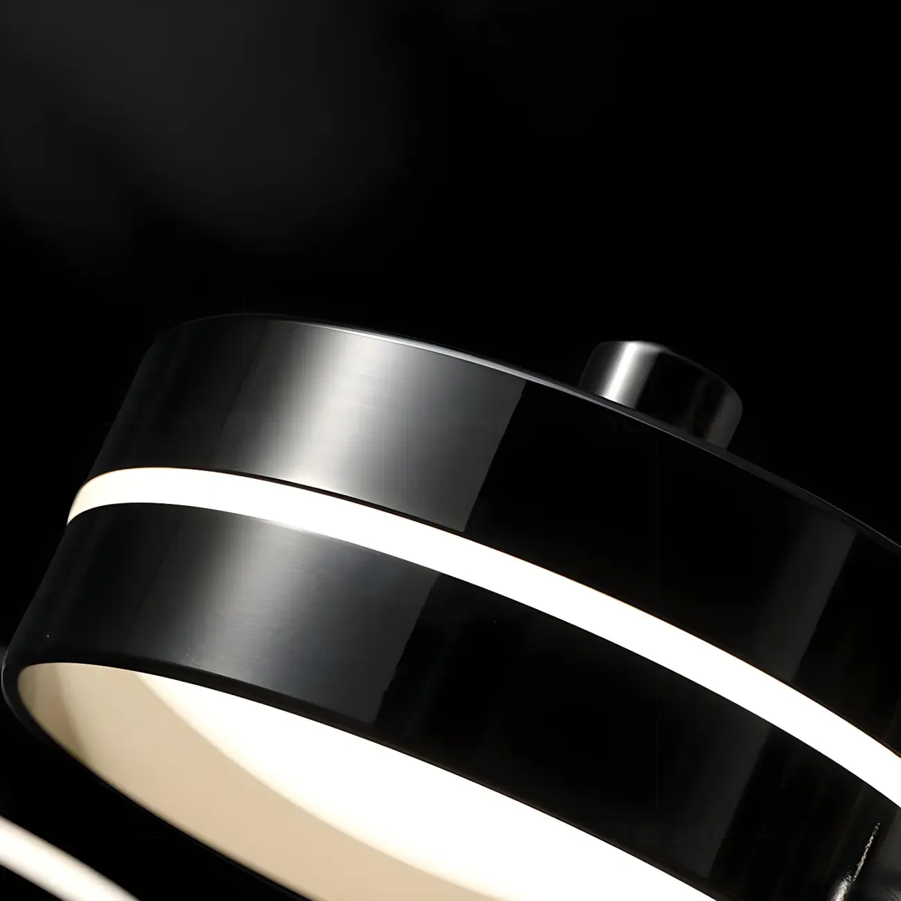 Modern Black LED Metal Linear Pendant for Kitchen Area Image - 12