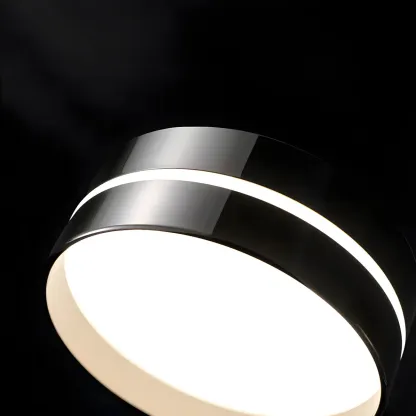 Modern Black LED Metal Linear Pendant for Kitchen Area Image - 13