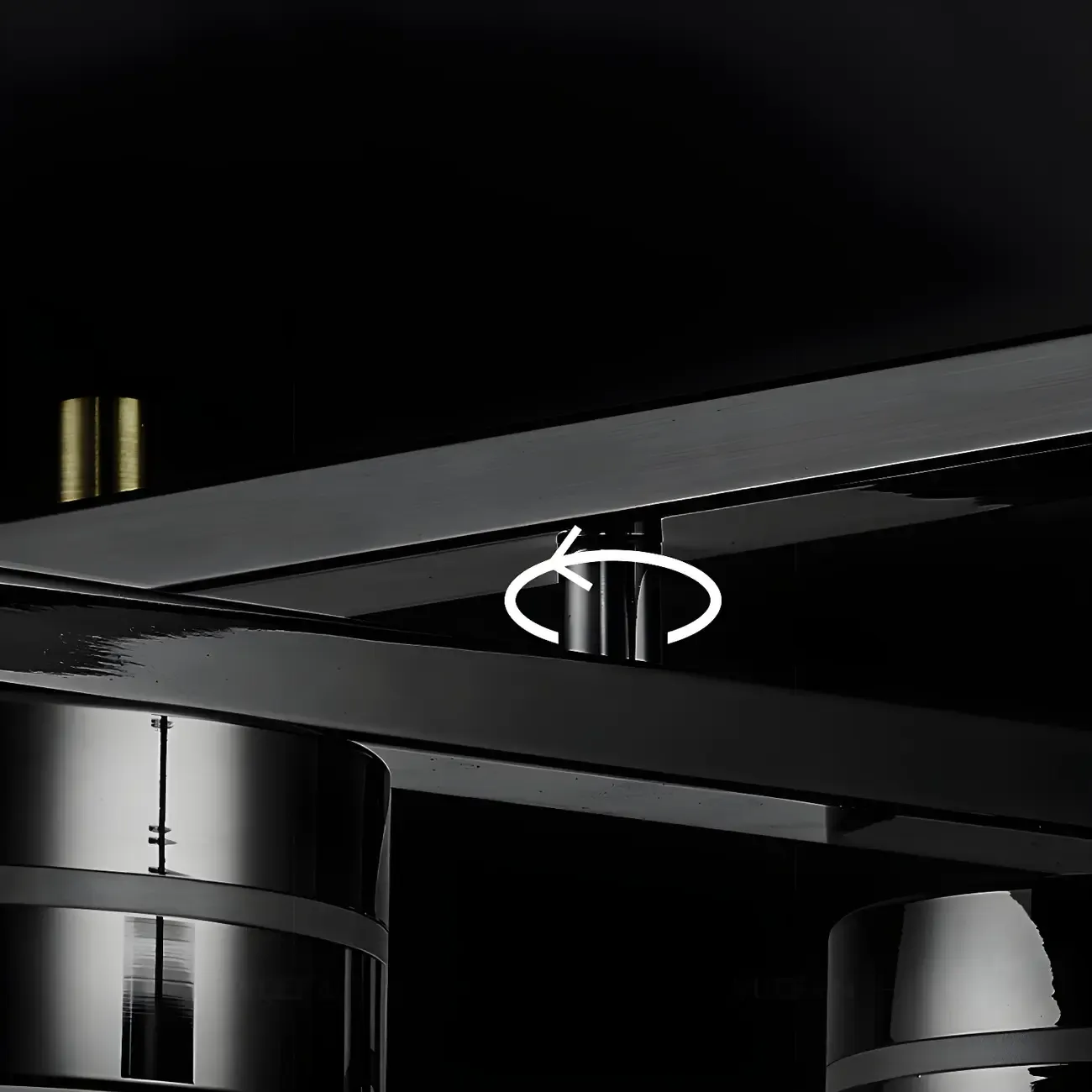 Modern Black LED Metal Linear Pendant for Kitchen Area Image - 14