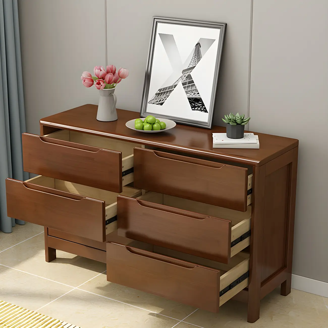 Minimalist Natural Wooden Dressers with Storage for Home Image - 14 | homeyfad