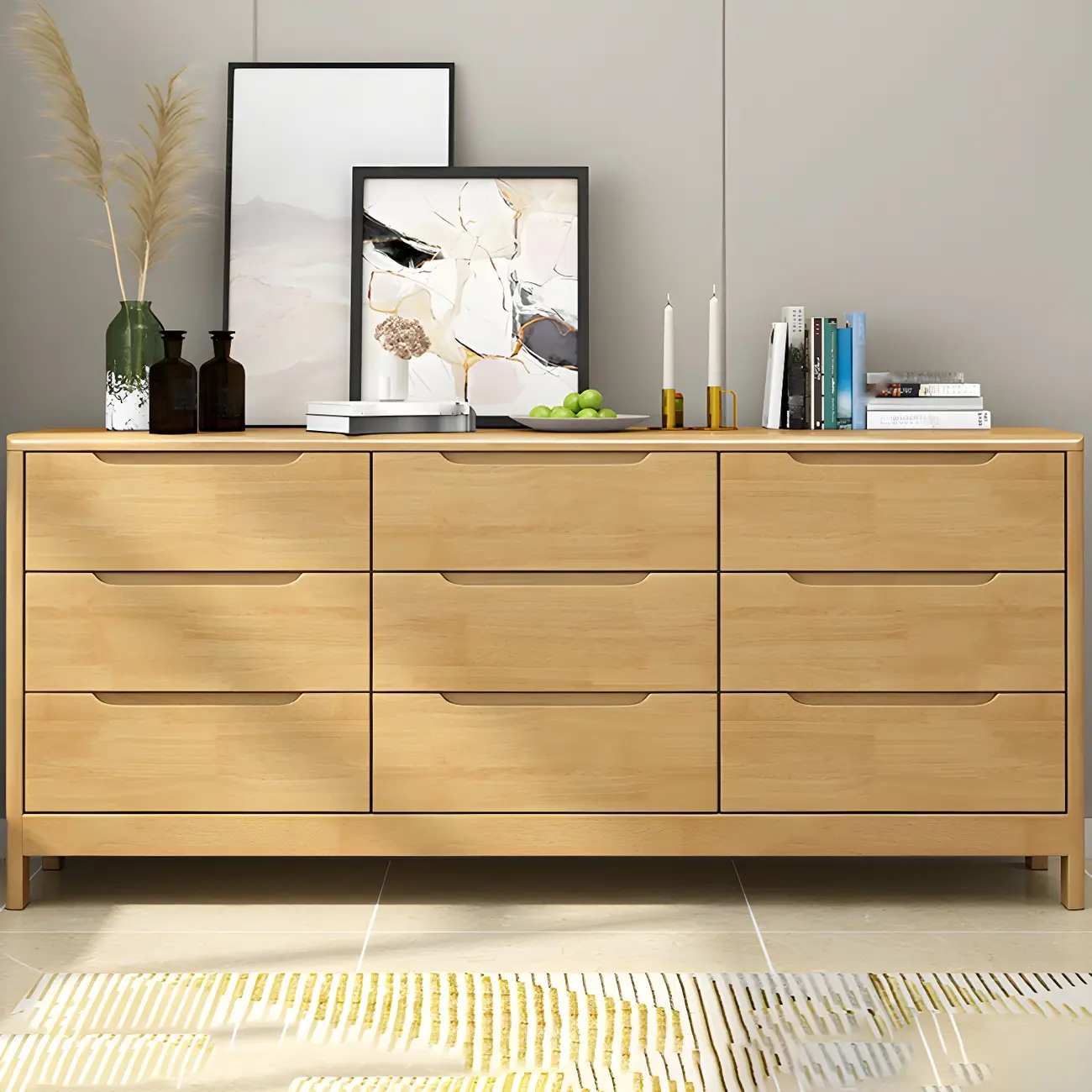 Minimalist Natural Wooden Dressers with Storage for Home Image - 18 | homeyfad