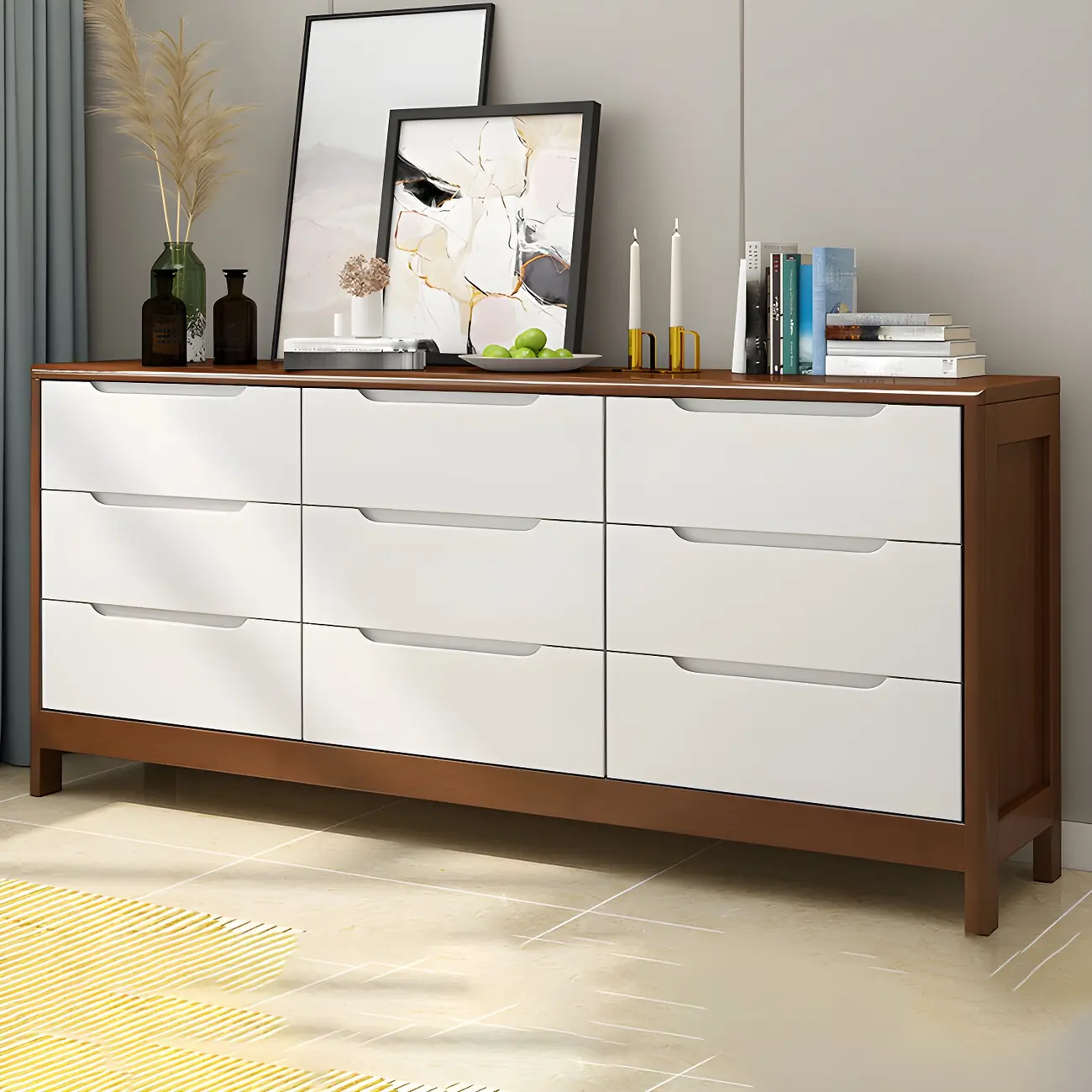 Minimalist Natural Wooden Dressers with Storage for Home Image - 22 | homeyfad