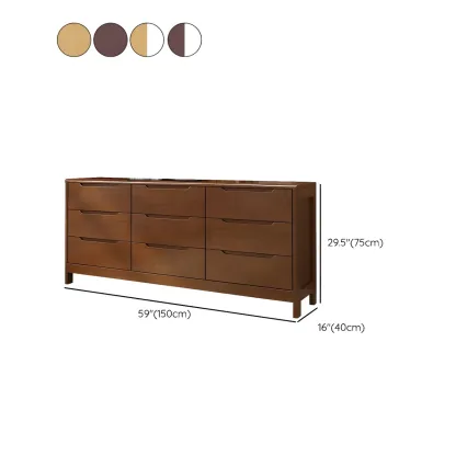 Minimalist Natural Wooden Dressers with Storage for Home Image - 25
