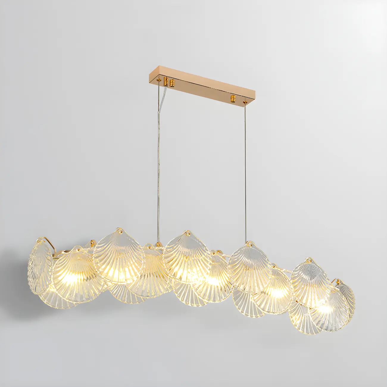 Modern Gold Shell Chandelier for Living Room Image - 3 | homeyfad