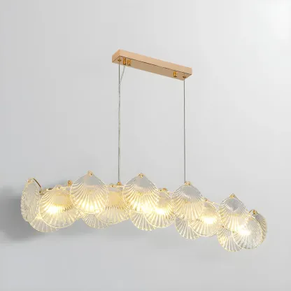 Modern Gold Shell Chandelier for Living Room Image - 3