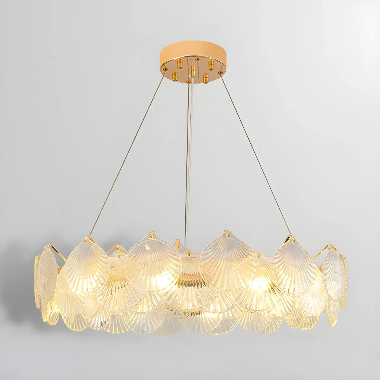 Modern Gold Shell Chandelier for Living Room Image - 4