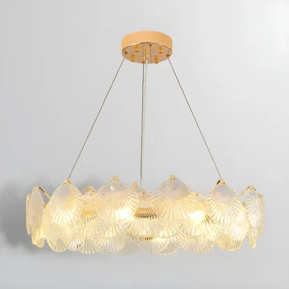 Modern Gold Shell Chandelier for Living Room Image - 4