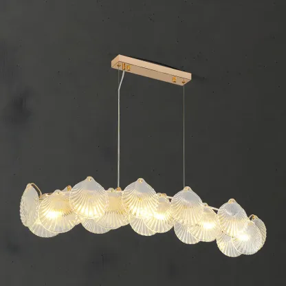 Modern Gold Shell Chandelier for Living Room Image - 7