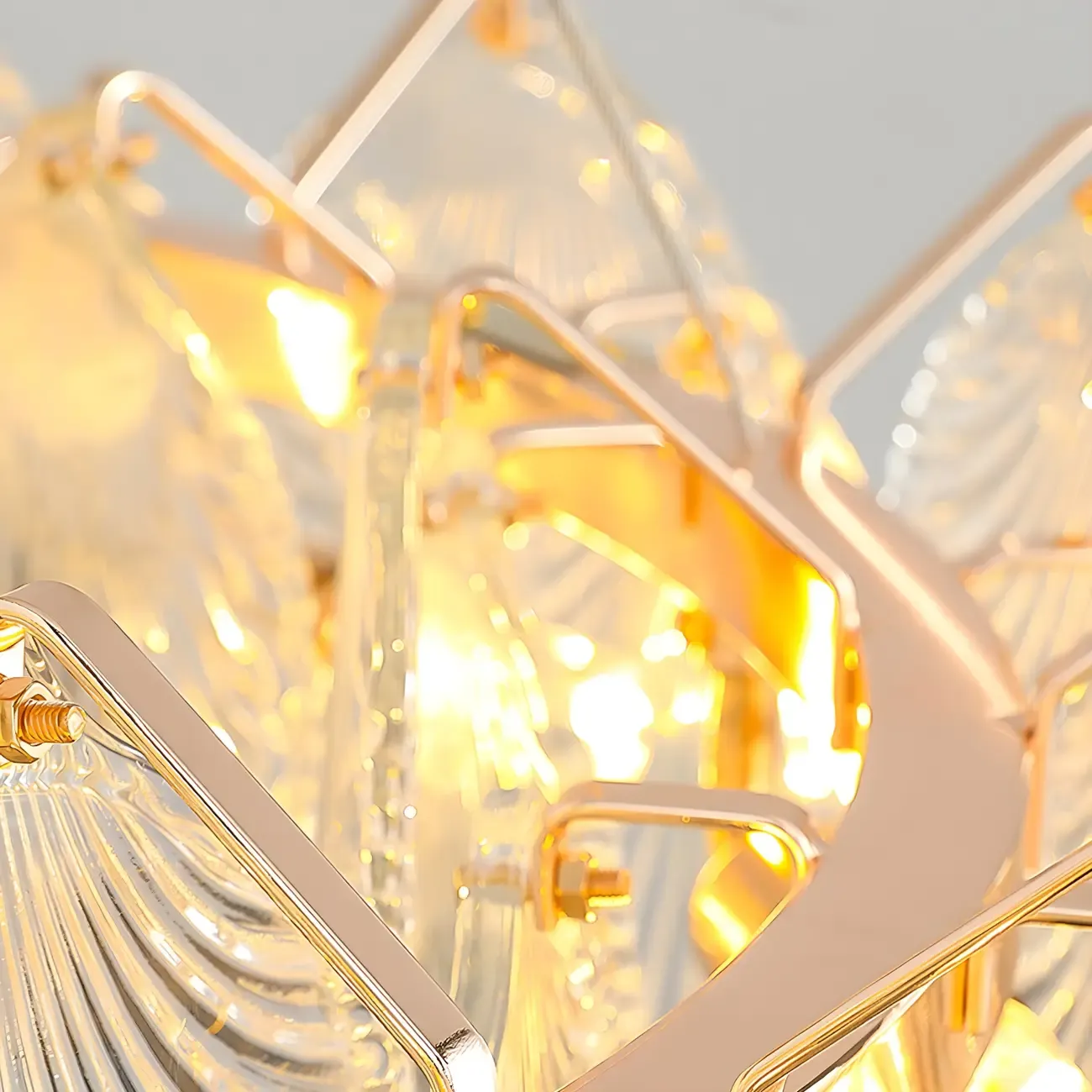 Modern Gold Shell Chandelier for Living Room Image - 12