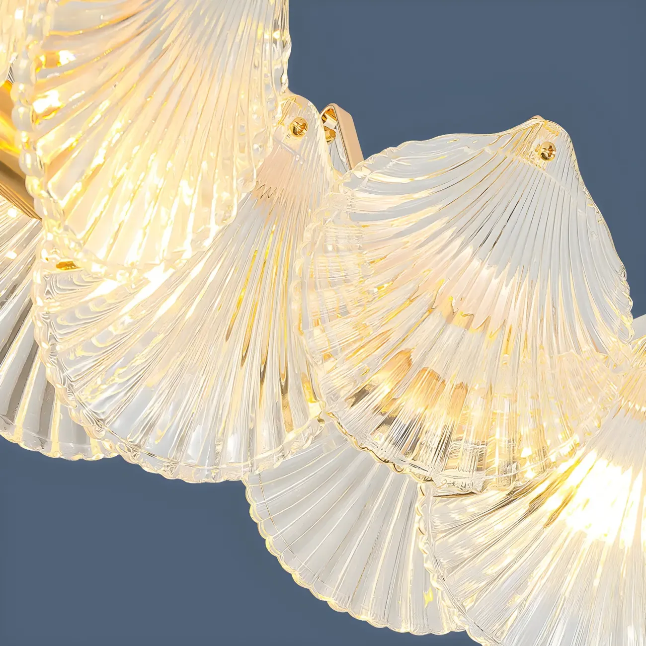 Modern Gold Shell Chandelier for Living Room Image - 13