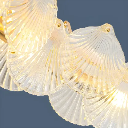 Modern Gold Shell Chandelier for Living Room Image - 13