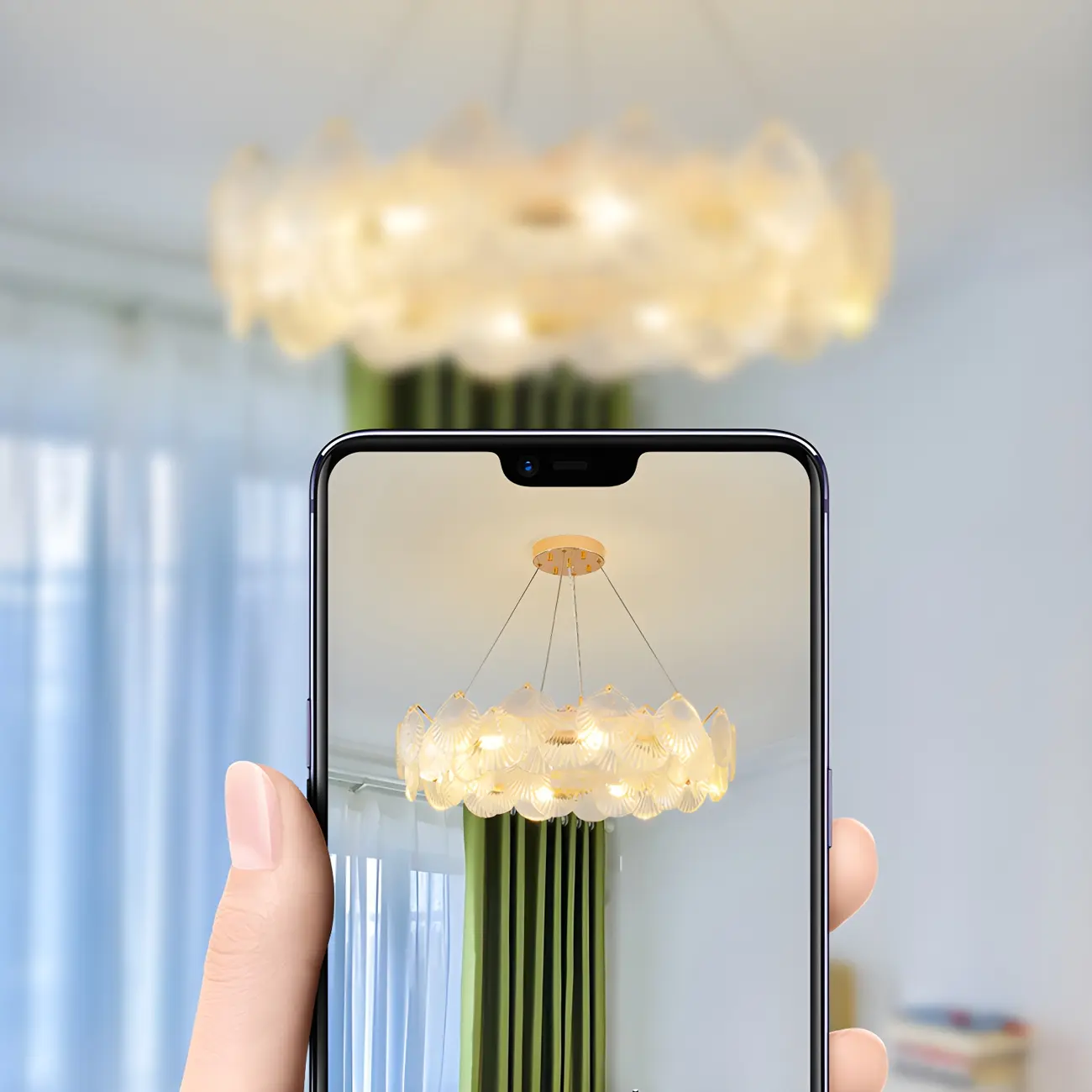 Modern Gold Shell Chandelier for Living Room Image - 17 | homeyfad
