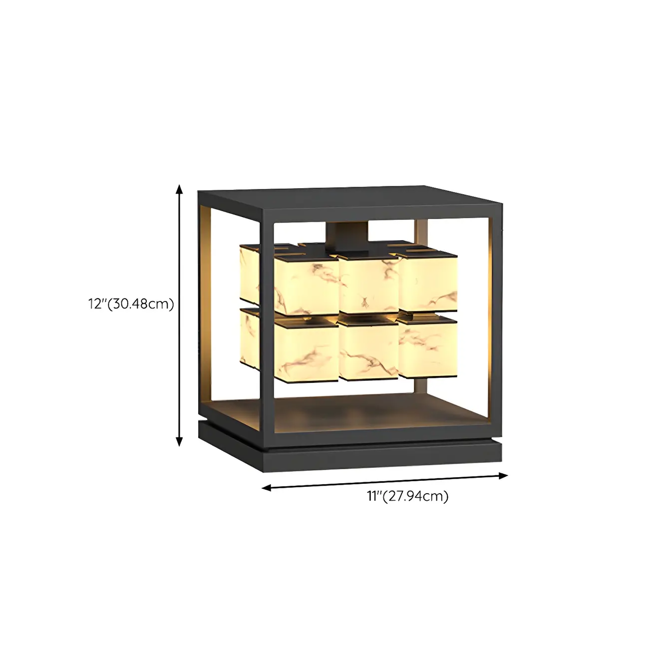 Modish Open Frame Layered Illuminant Post Cap Light Image - 12 | homeyfad