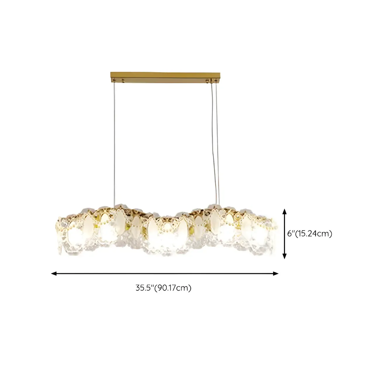 Geometric Clear Crystal Island Pendant Light Image - 13