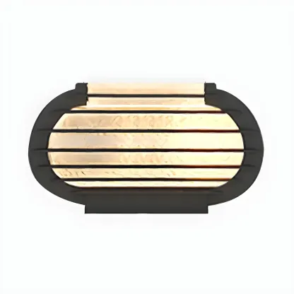 Drum Shape Metal Outdoor Grid Post Cap Light Image - 9