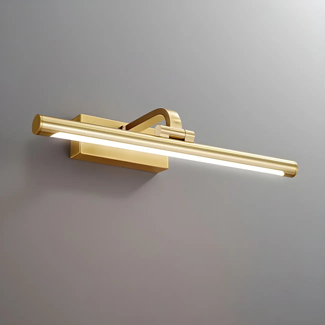 Glam Gold Metal LED Vanity Light with Acrylic Shade for Bathroom Image - 5 | homeyfad