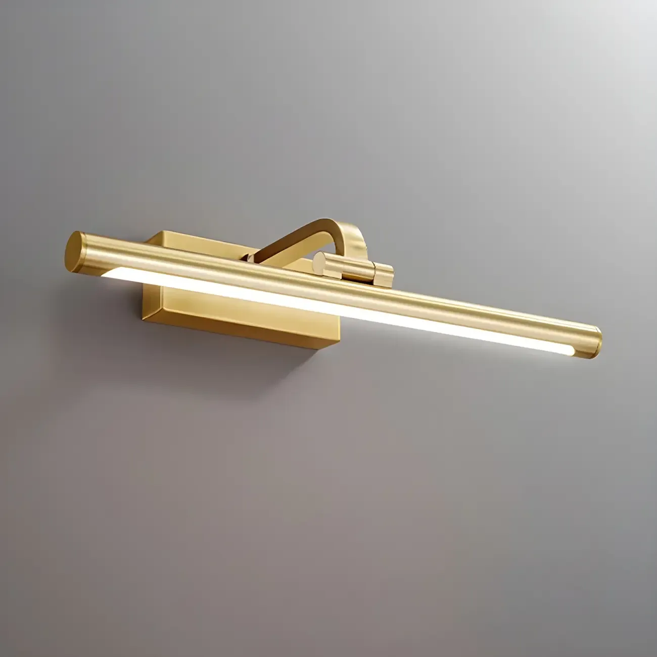 Glam Gold Metal LED Vanity Light with Acrylic Shade for Bathroom - HomeyFad