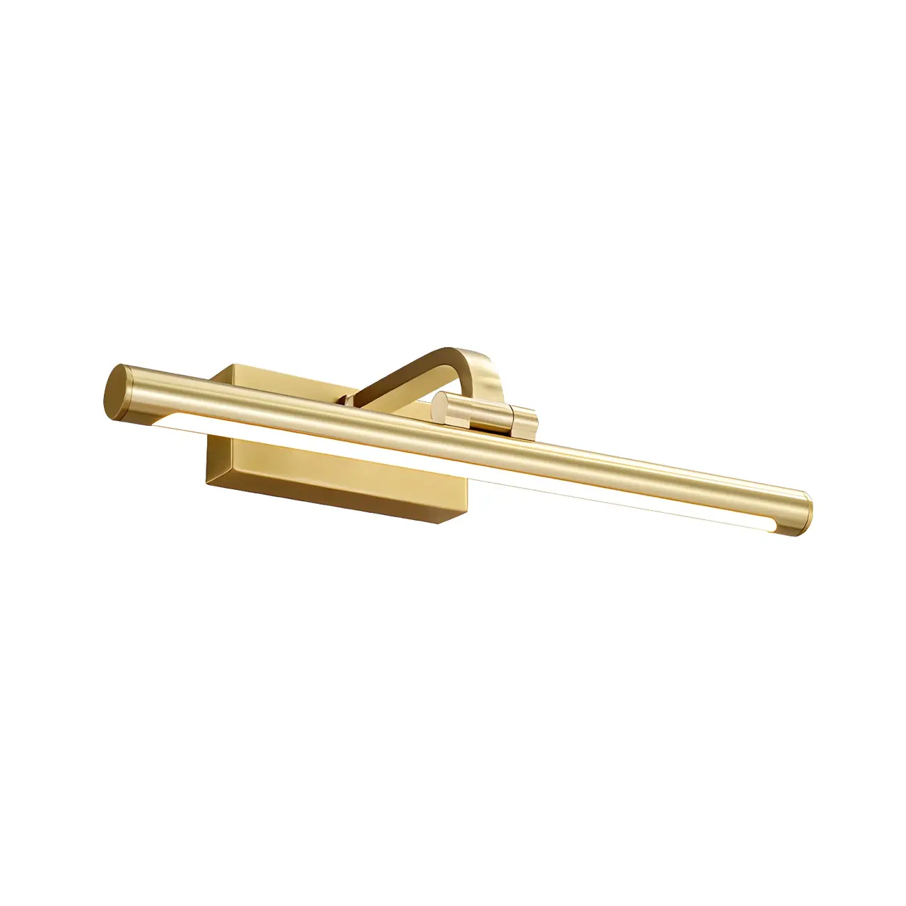 Glam Gold Metal LED Vanity Light with Acrylic Shade for Bathroom Image - 7 | homeyfad