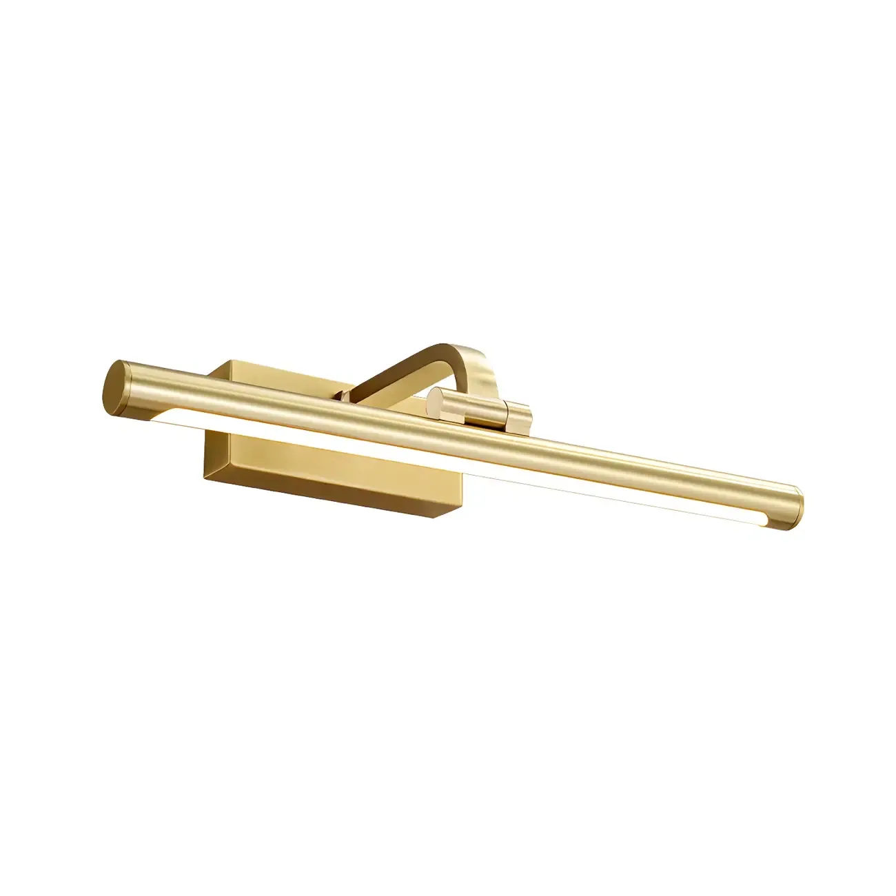 Glam Gold Metal LED Vanity Light with Acrylic Shade for Bathroom Image - 7