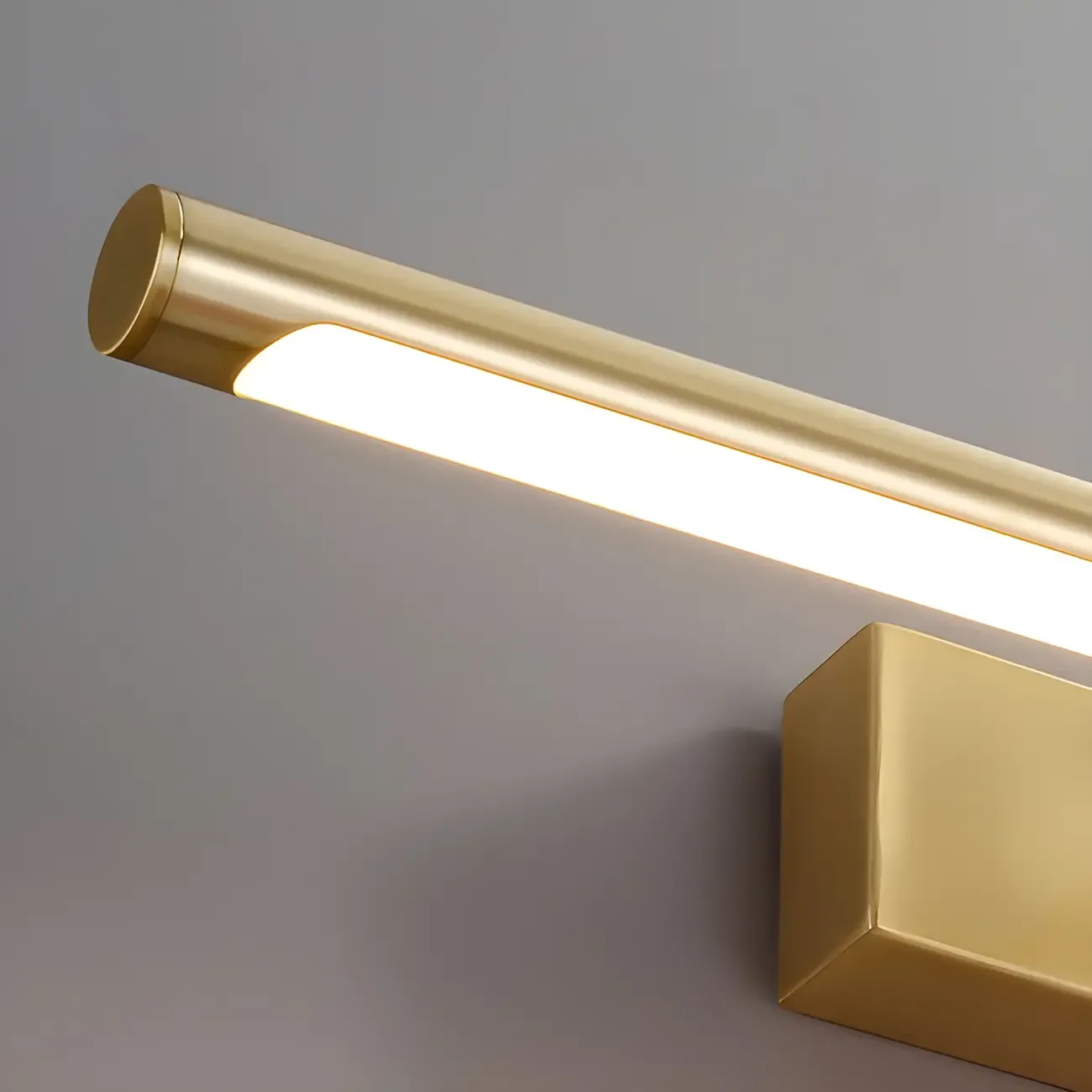 Glam Gold Metal LED Vanity Light with Acrylic Shade for Bathroom Image - 10