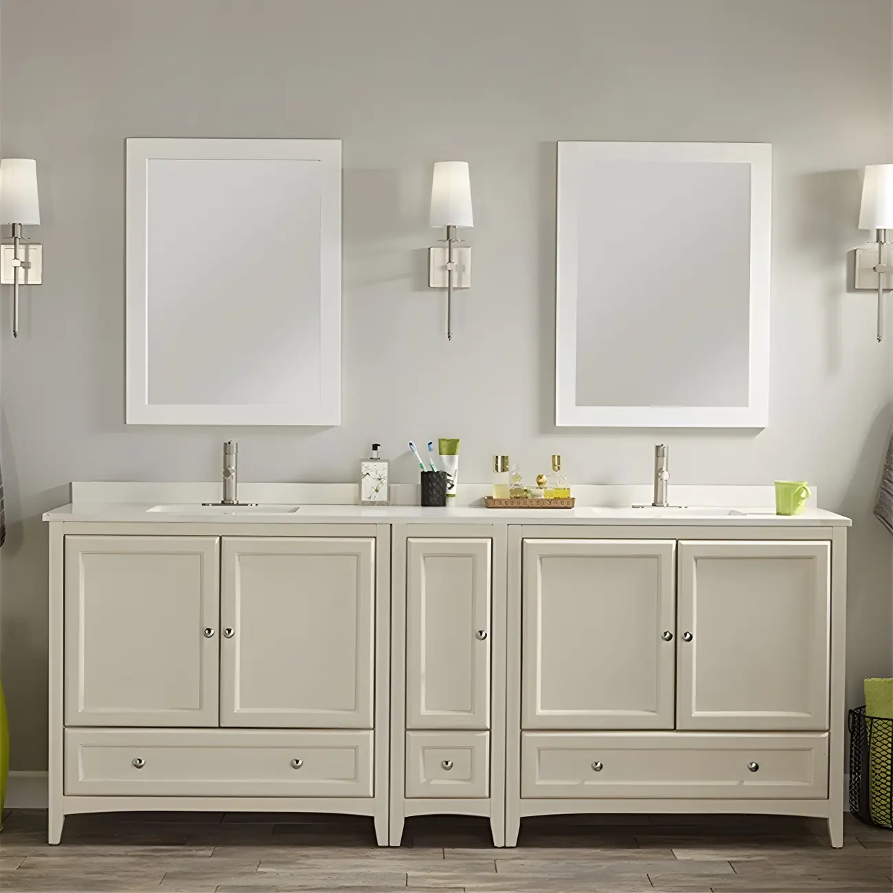 Mini Modern Straight Rod Metal Bathroom Vanity Light with Shade | homeyfad