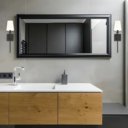 Mini Modern Straight Rod Metal Bathroom Vanity Light with Shade