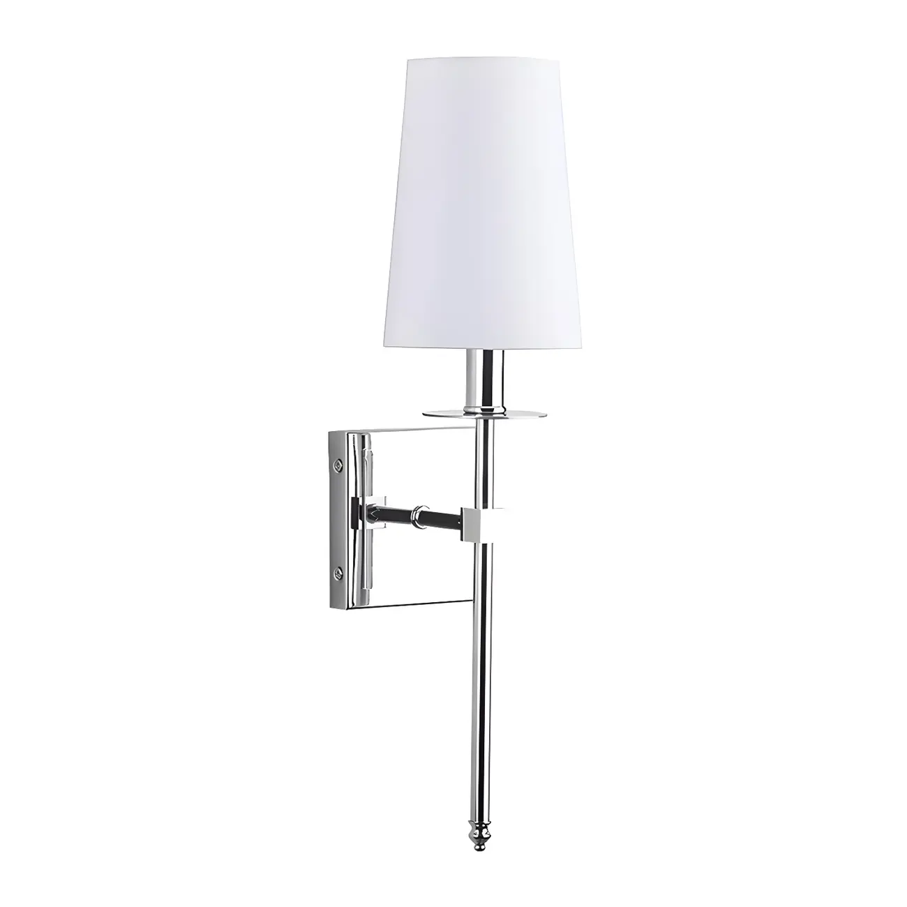 Mini Modern Straight Rod Metal Bathroom Vanity Light with Shade | homeyfad