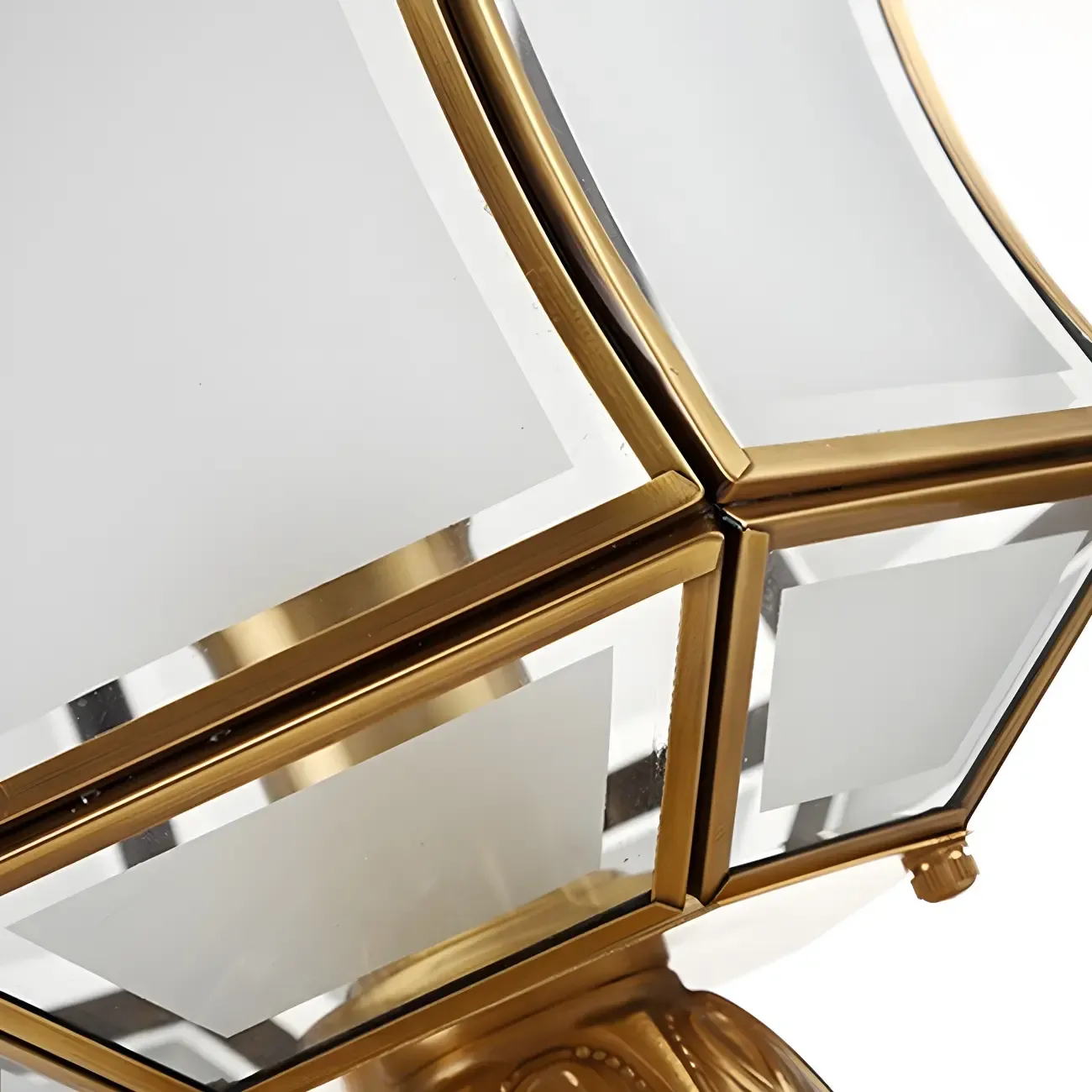 Classic Gold Curved Post Cap Light with Black Solar Top Image - 11