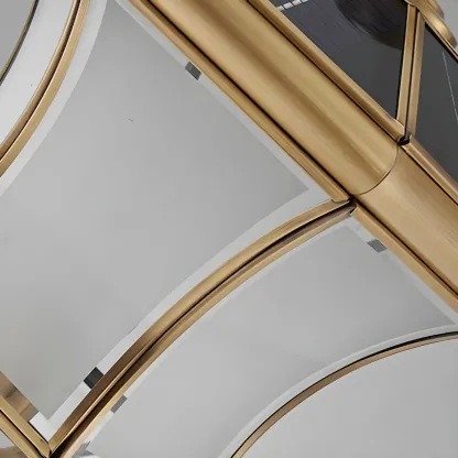 Classic Gold Curved Post Cap Light with Black Solar Top Image - 10