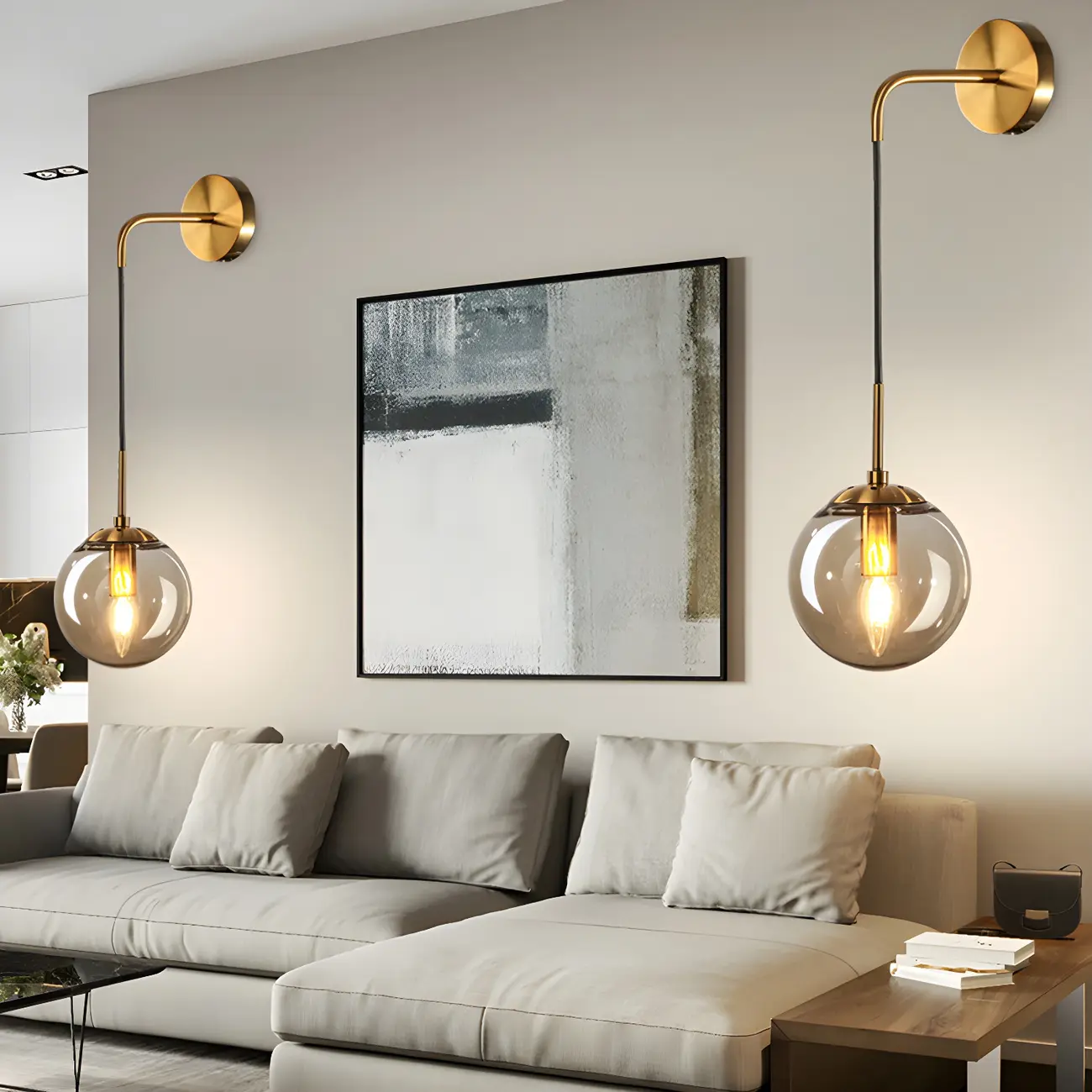 Glam Globe Vanity Light with Metal and Glass for Bathroom Image - 3 | homeyfad