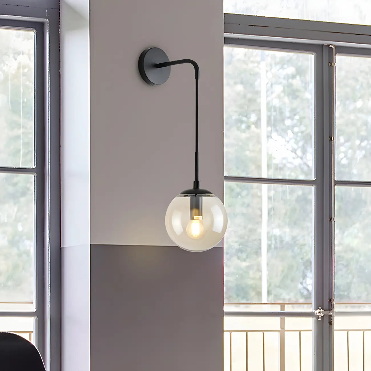 Glam Globe Vanity Light with Metal and Glass for Bathroom Image - 4 | homeyfad