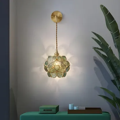 Modern Flower Prismatic Glass Arc Vanity Light Image - 6