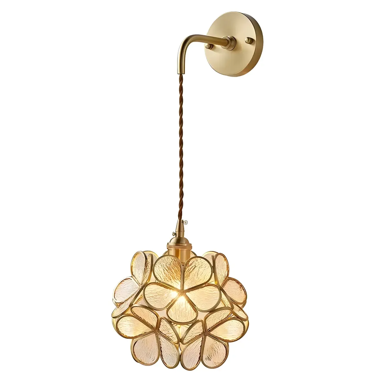 Modern Flower Prismatic Glass Arc Vanity Light Image - 10