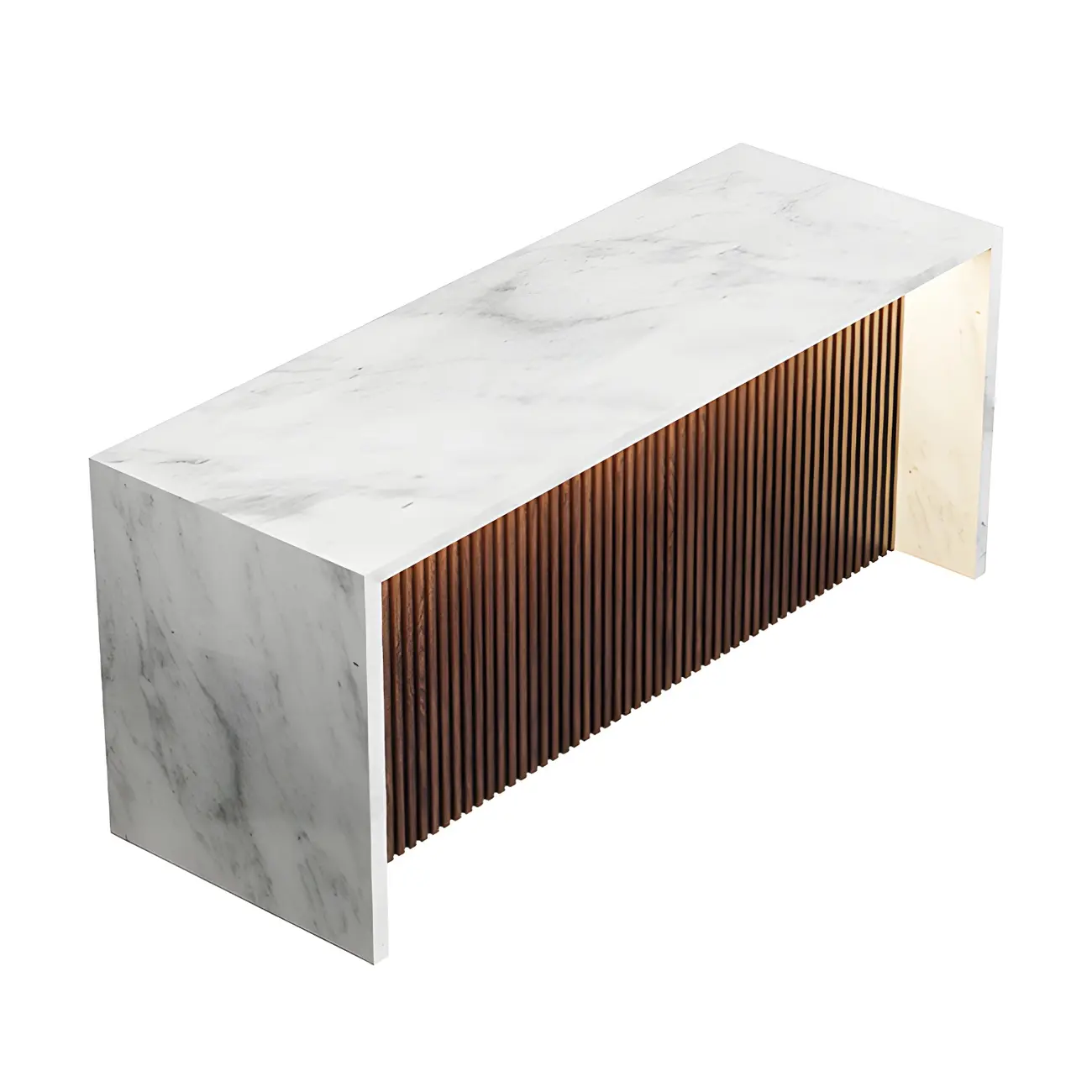 Modern LED White Marble Counter Height Bar Table Image - 9 | homeyfad