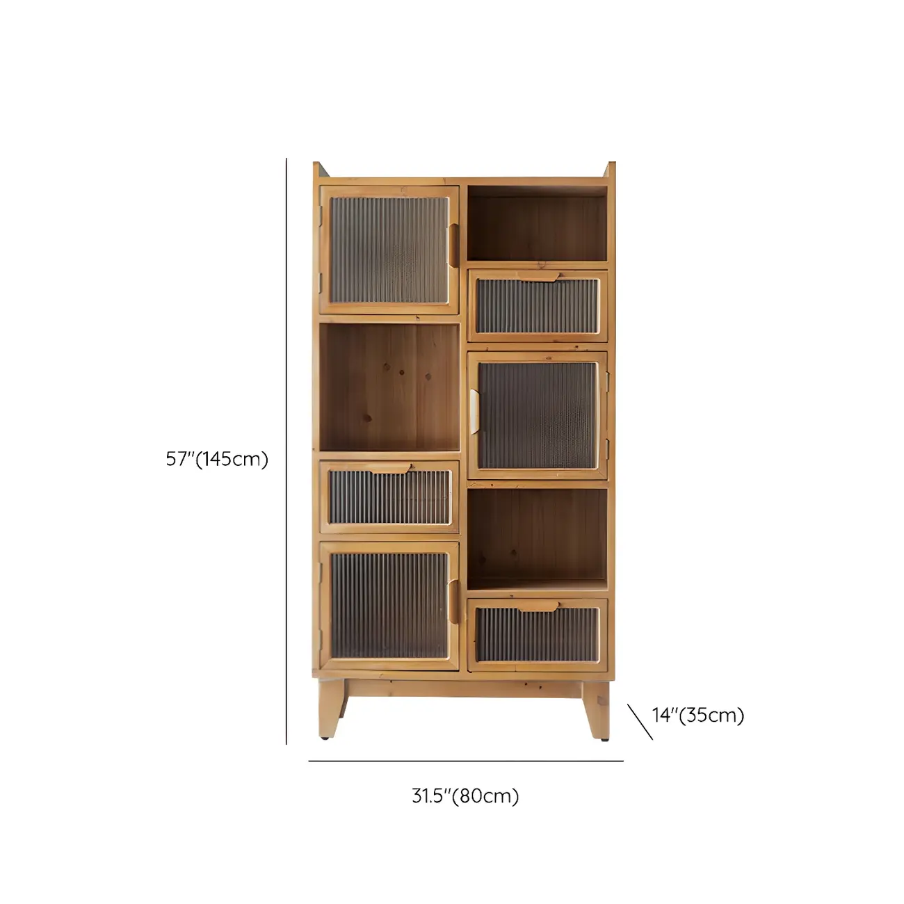 Traditional Wooden Display Cabinet with 2-Drawers for Home Image - 13 | homeyfad