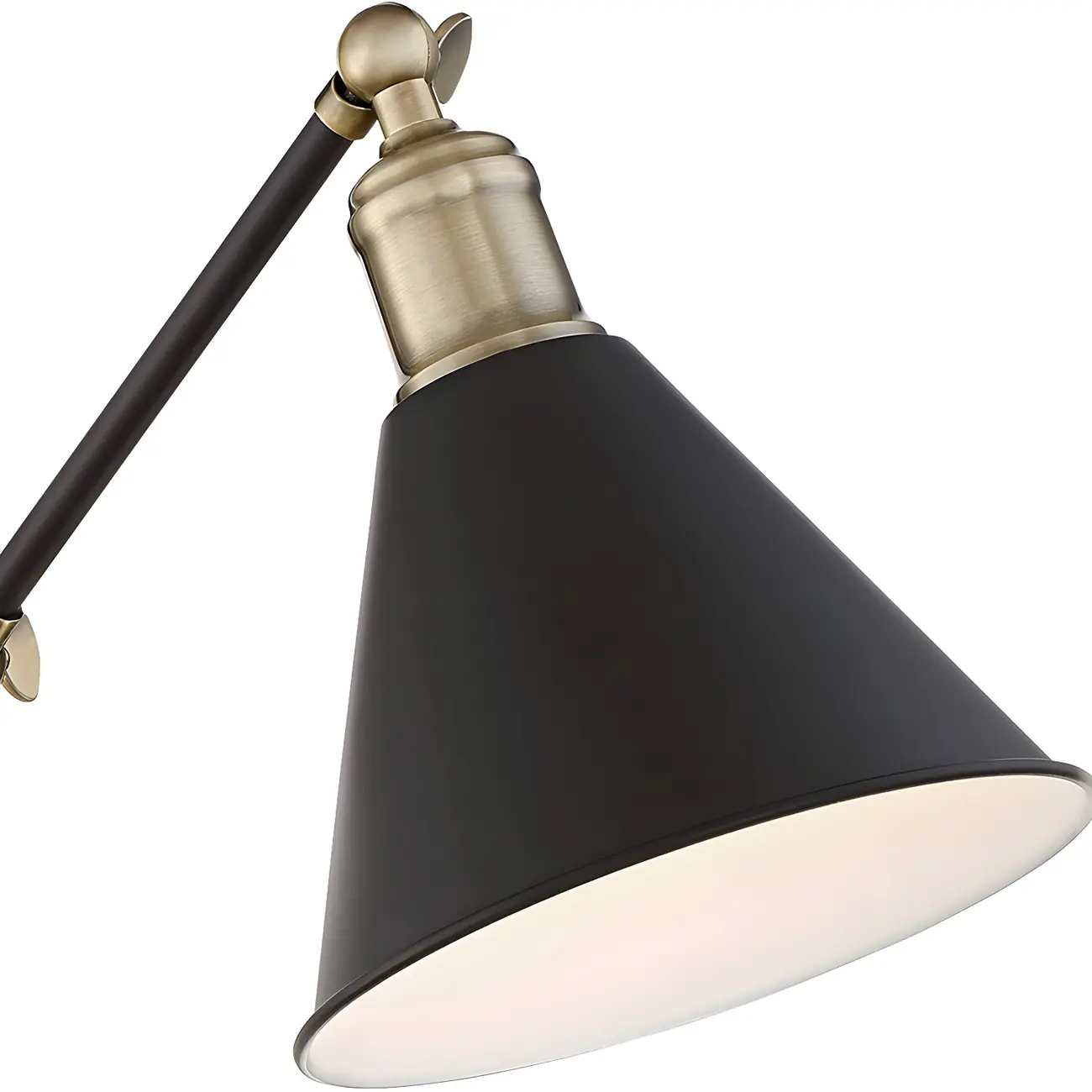 Vintage Metal Black Swing Arm Cone Shade Wall Light Image - 13 | homeyfad