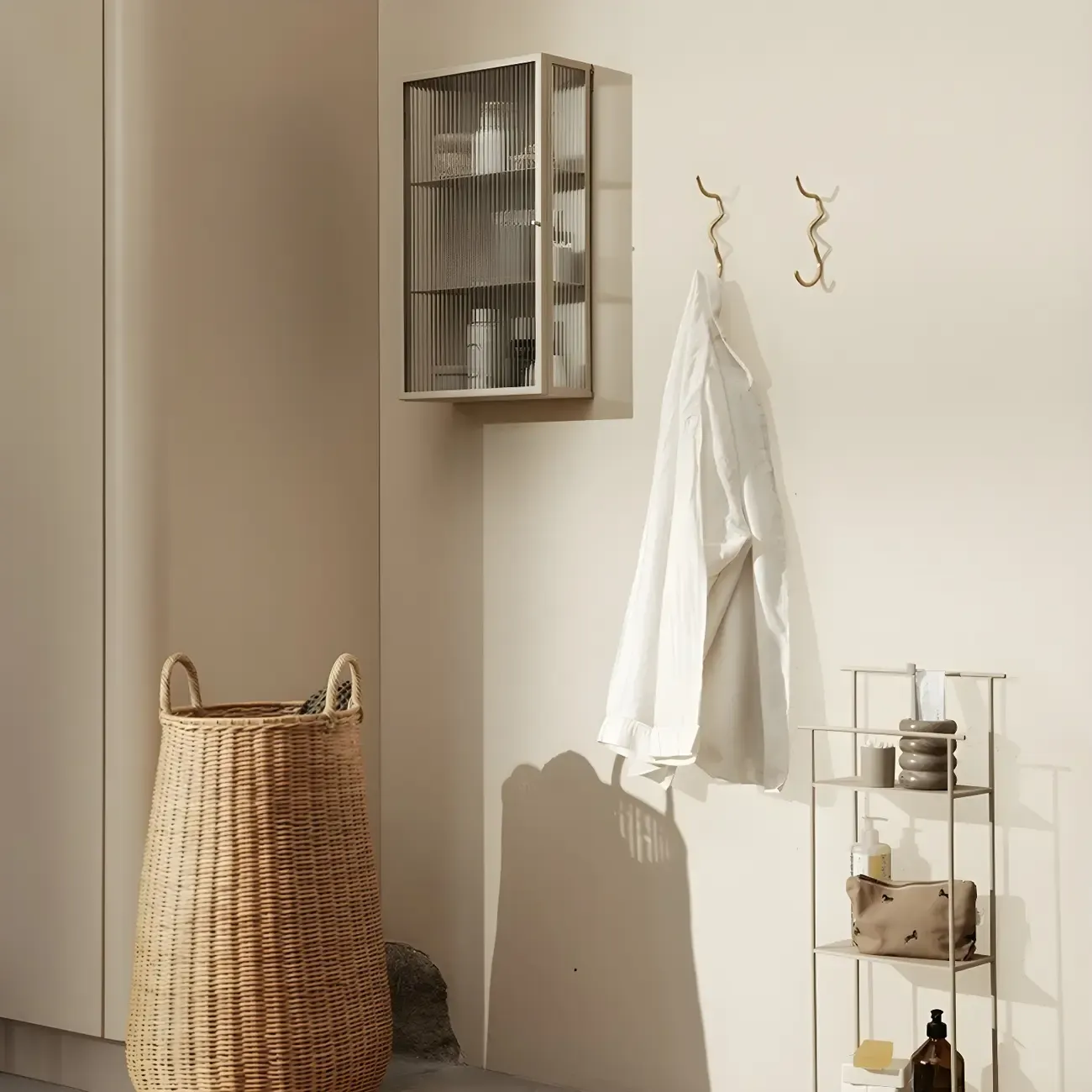 Modern Metal Black Wall-Mounted China Cabinet Image - 8