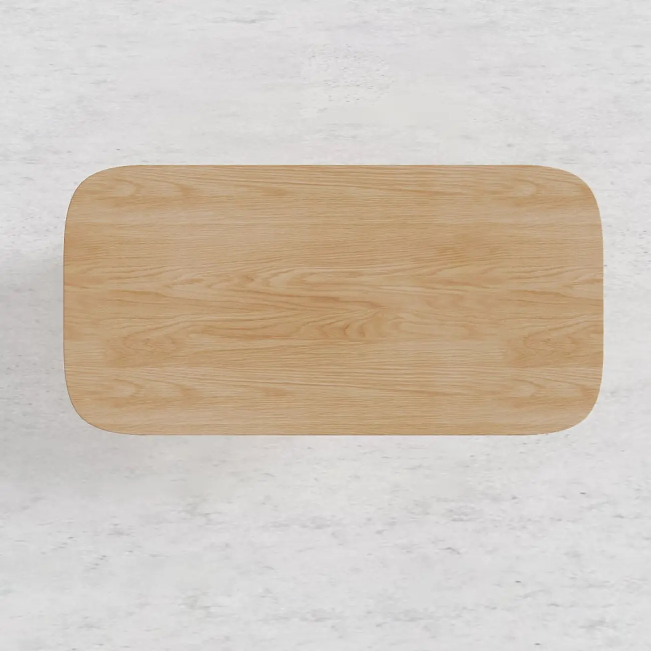 Japandi Rectangle Solid Wood Coffee Table in Natural Finish Image - 5 | homeyfad