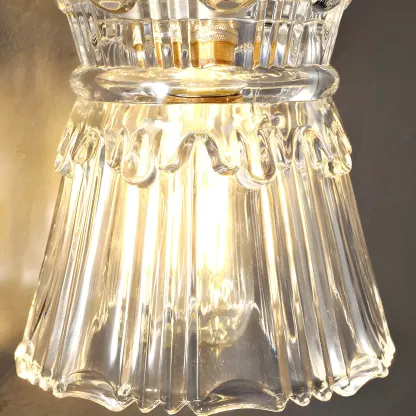 Modern Glass Gold Suspended Wall Vanity Light for Bathroom