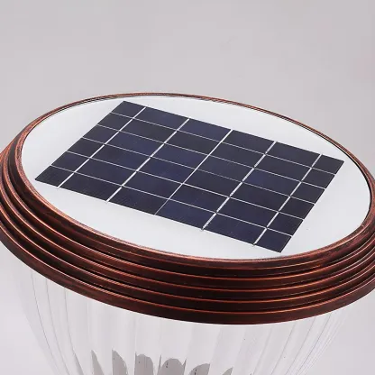 Solar Metal Cone Clear Shade Post Cap Light Image - 8