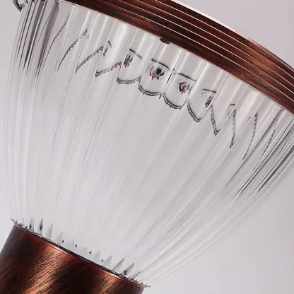 Solar Metal Cone Clear Shade Post Cap Light Image - 9