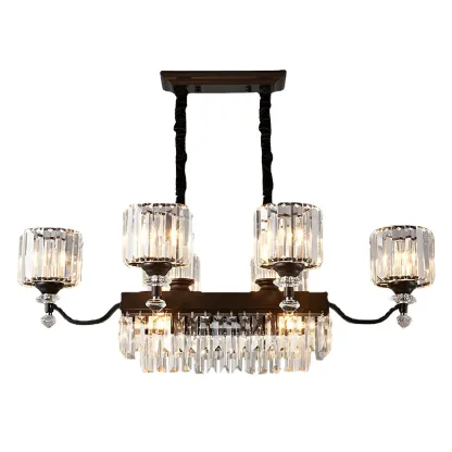 Nordic Crystal Cylinder Chandelier for Dining Room Image - 7