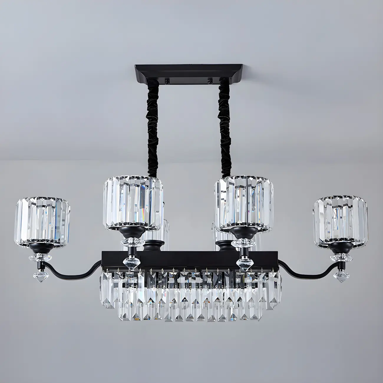 Nordic Crystal Cylinder Chandelier for Dining Room Image - 8 | homeyfad
