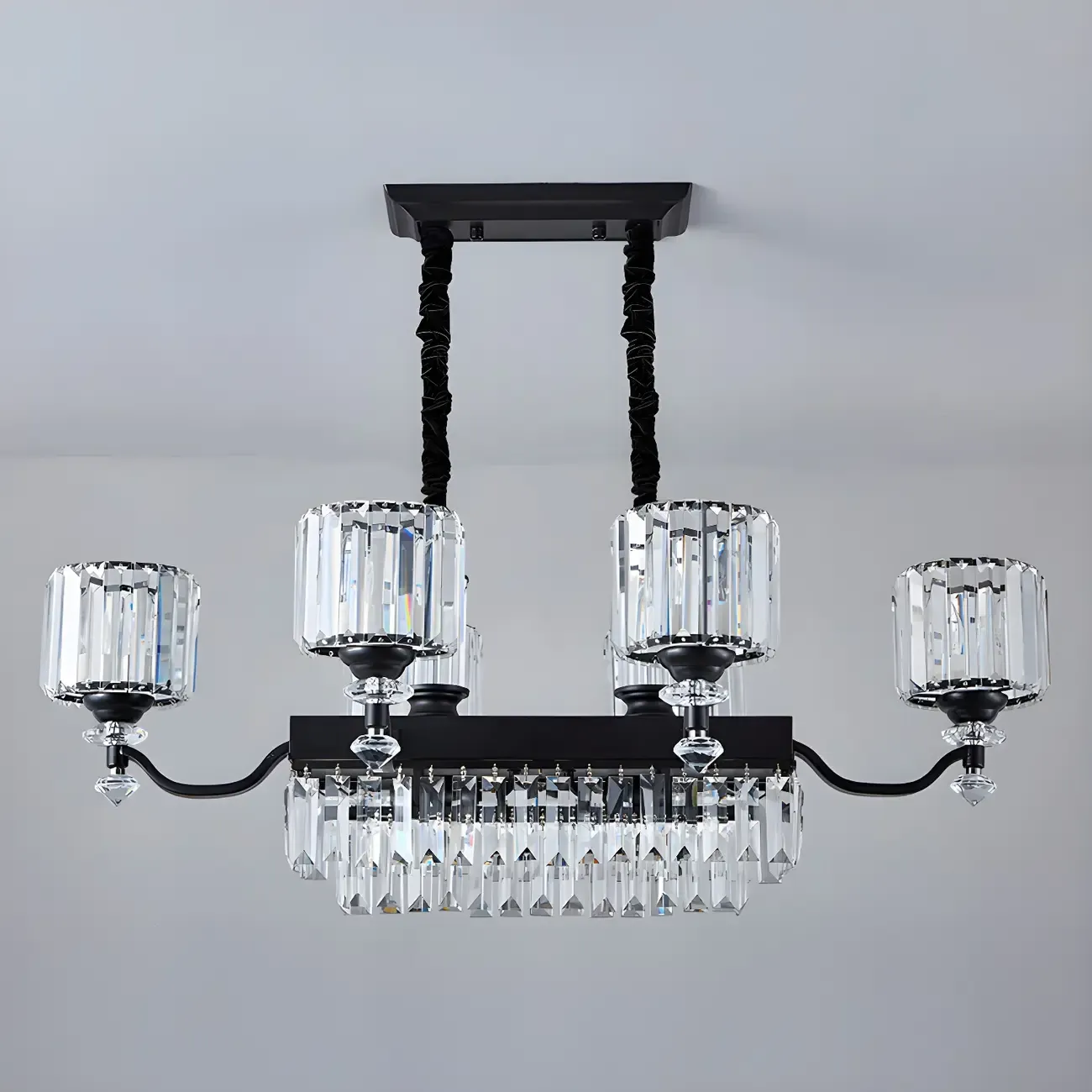 Nordic Crystal Cylinder Chandelier for Dining Room Image - 8