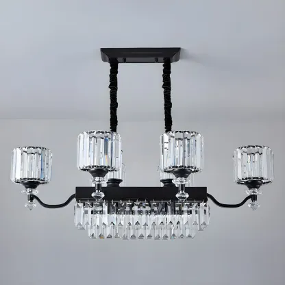 Nordic Crystal Cylinder Chandelier for Dining Room Image - 8