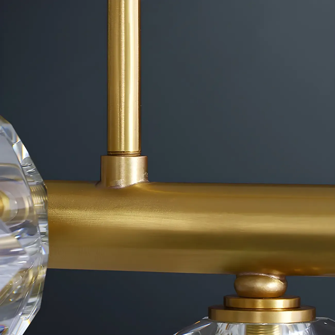 Trendy Modern Linear Crystal Chandelier for Kitchen Image - 10