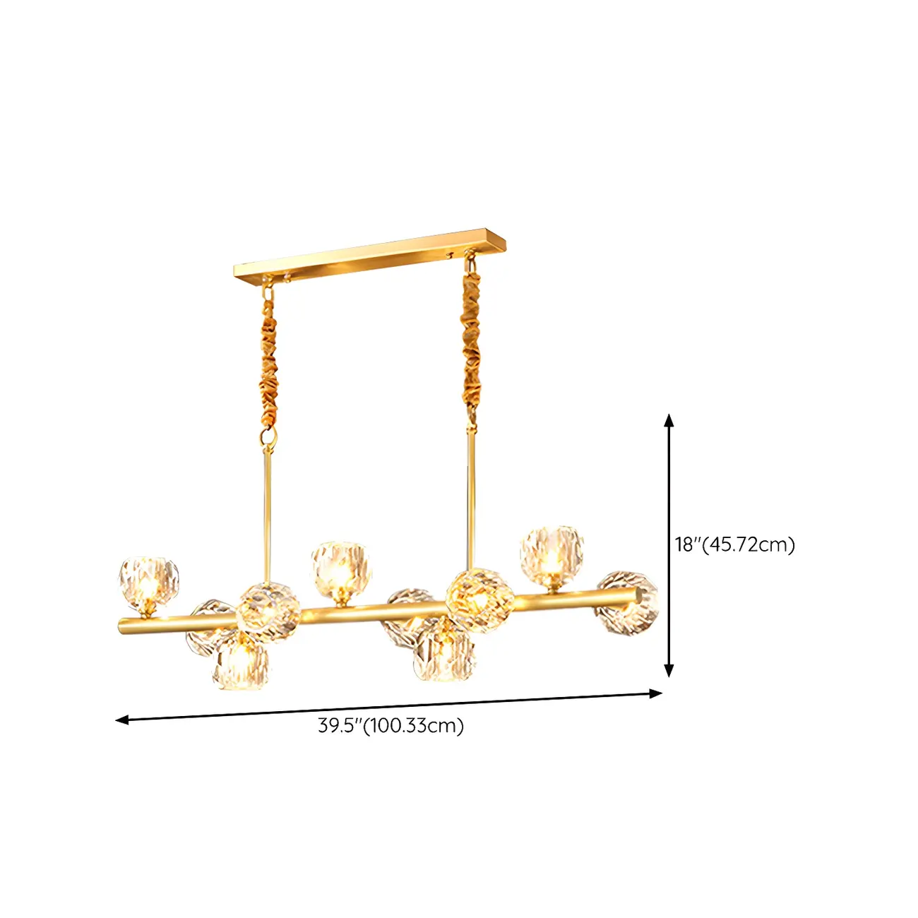 Trendy Modern Linear Crystal Chandelier for Kitchen Image - 14 | homeyfad