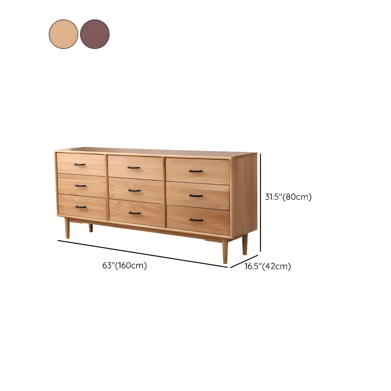 Classic Natural Wooden Dressers & Chests with Drawers Storage  #size | homeyfad