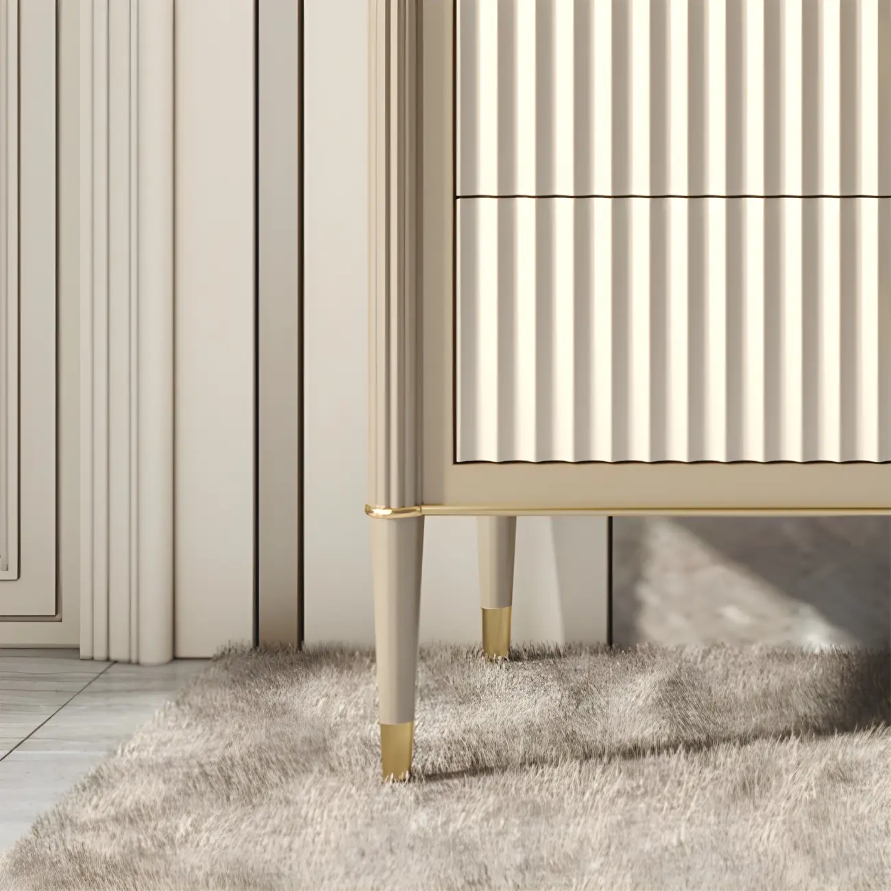 Luxurious Gold Wooden Dressers & Chests with 6-Drawers Image - 4 | homeyfad