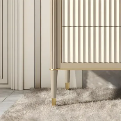 Luxurious Gold Wooden Dressers & Chests with 6-Drawers Image - 4